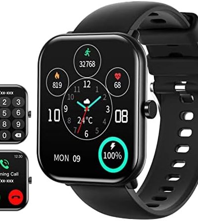 Smart Watches for Men Women (Call Receive/Dial) Smart Watch with Text and Call 1.83" Fitness Watch with Heart Rate,Blood Oxygen,Sleep Monitor Step Calorie Counter Smartwatches for Android iOS Phones