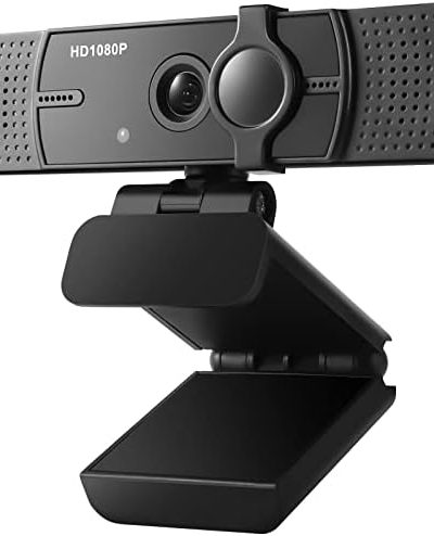 Webcam with Microphone, No Distortion 1080P USB Camera Plug&Play Built-in Mic Full Ultra HD Web Camera Video Cam Calling Conferencing Streaming for Desktop/Computer/Mac/Laptop/MacBook Black