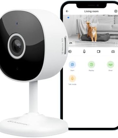 WiFi Camera 2K, Galayou Indoor Home Security Cameras for Baby/Elder/Dog/Pet Camera with Phone app,24/7 SD Card Storage,Works with Alexa & Google Home G7